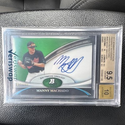 Bowman Platinum Manny Machado Autograph Green Refractor /399 BGS 9.5 2011