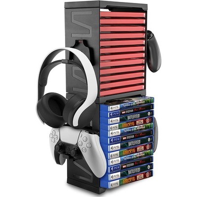 Game Disc Box für Switch/XBOX/PS5 Controller-Halterungen 24 Spiele Disc-Halter