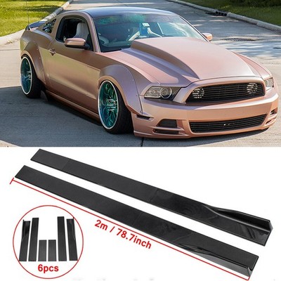 78,7'' Seitenschweller Schweller Side Skirts Glänzend Schwarz Für Ford Mustang