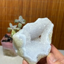 Natural blue chalcedony agate Crystal gemstone rough original Specimen A2654