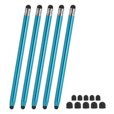 5 Pcs Stylus Pens for Touch Screens, 2 in 1 Universal Capacitive Stylus, Blue