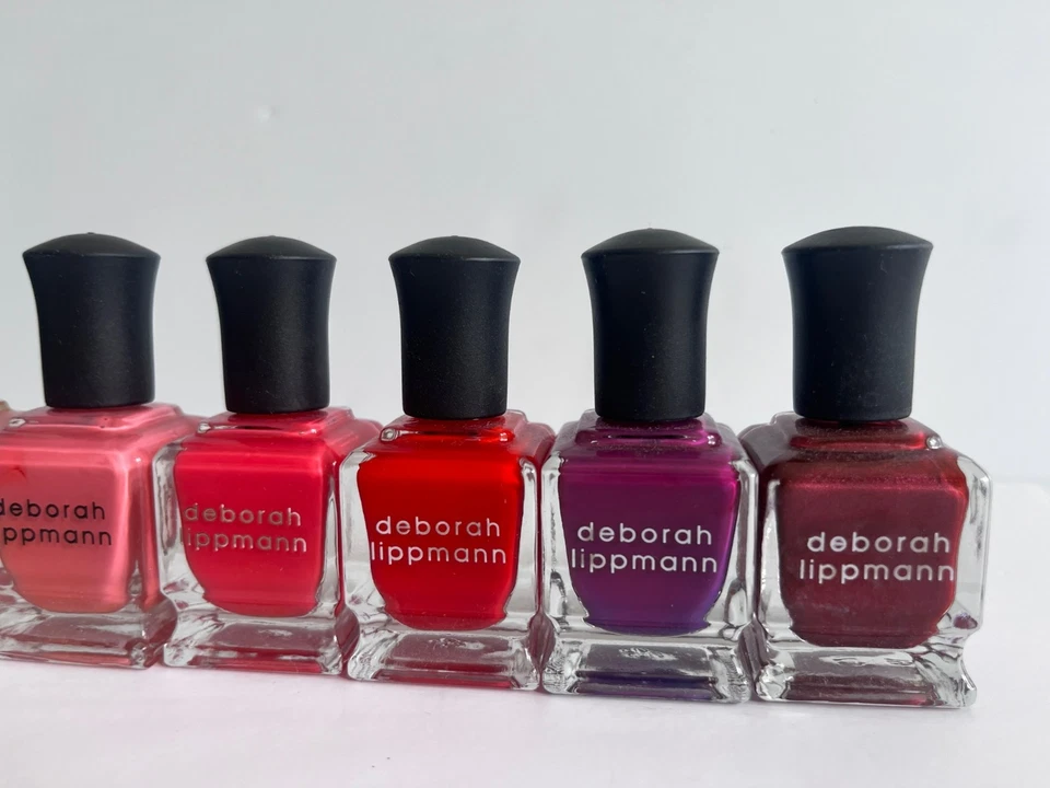 全新 批量 7 件 Deborah Lippmann 指甲油,红色,粉色,紫色,透明 — 第 3/3 张图片
