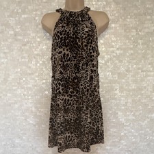 XXI Animal Print Halter Dress Size S 