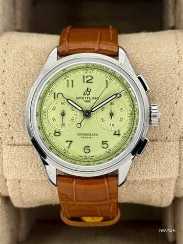 2024 Breitling Premier B09 Chronograph 40mm AB0930 Stainless Steel Green Dial