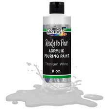 POURING MASTERS Titanium White Acrylic Ready to Pour Pouring Paint - Premium ...