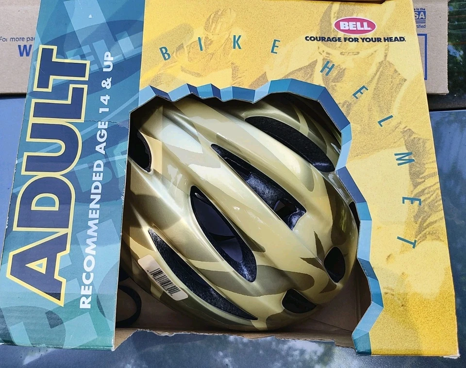 Casco de seguridad para bicicleta Bell Astra dorado X juegos talla adulto S/M 1998 patinador Y2K años 90  Foto 2 de 4