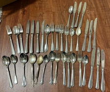 Pfaltzgraff Golden Providence And Other misc VTG Flatware Lot 38 Pieces