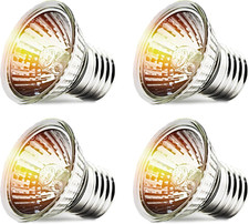 CALPALMY 4-Pack 25W UVA UVB Reptile Heat Bulbs - Heat and Light for Reptiles and