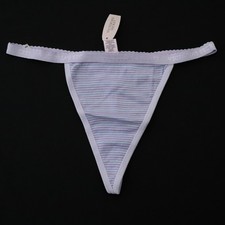 NEW Victoria's Secret VTG 100 Cotton Signature V-String Thong Panty LARGE