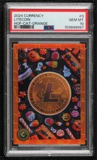 2024 Cardsmiths Currency Hall-o-Fractors Orange Cats Litecoin PSA 10 GEM MT 8nf