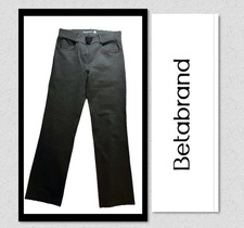 Betabrand Women  s Small Petite - SP Yoga Dress Pant Charcoal Heather Gray Black