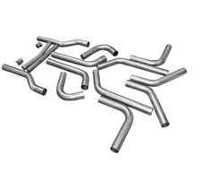 Flowmaster 15936 2.5 Aluminized Steel 16-piece Universal U-fit Dual Exhaust Kit