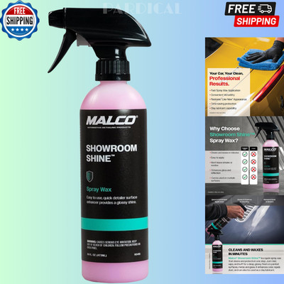 Malco Showroom Shine Spray Car Wax, Best Car Spray, Professional Finish 16 Oz