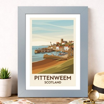 Pittenweem, Scotland Travel Poster Giclee Art Print 456-1