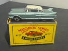 Vintage Original Boxed Lesney Matchbox #27 Cadillac 60 Special Die-Cast Car