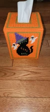 HALLOWEEN BOO! CATS TISSUE BOX COVER - BRAND NEW