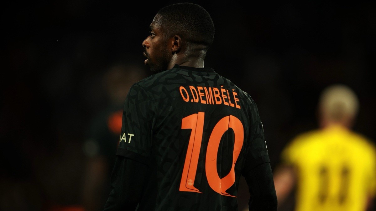 PSG NIKE 2023/2024 FOOTBALL SOCCER THIRD JERSEY #10 DEMBELE SIZE