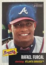 2002 Topps Heritage Rafael Furcal #25 SP Night Variation - Atlanta Braves