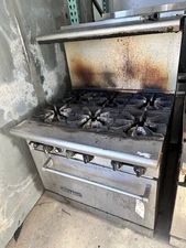 American Range 6 Burner Range with Oven Natural Gas