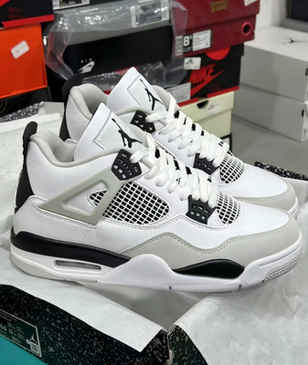 #ad Jordan Air Jordan 4 Retro #x27;#x27;military black#x27;#x27; Trendy Mid top Basketball Shoes $92.98