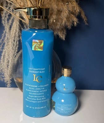 2pcs. Snapchat Diamant blue Body lotion 500ml & Whitening Face