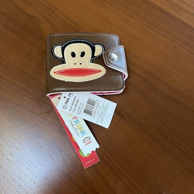 Paul Frank Julius Brown Bifold Men's Wallet Monkey Cartoon NEW