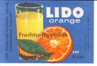 1 label Stadtroda, Lido Orange GDR