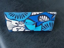 Vera Bradley Soft Glasses Case Magnetic Clasp BLUE BAYOU Floral Pattern EUC