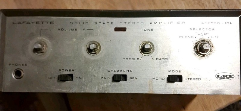 Vintage Lafayette Stereo 10A Solid State Stereo Amplifier LRE Japan Powers On