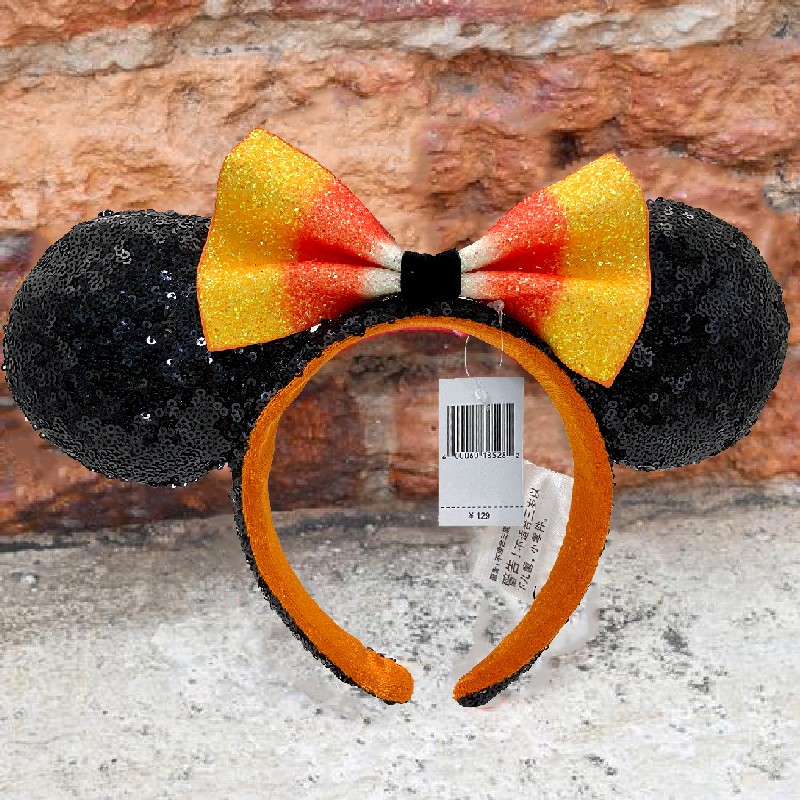 Handmade Candy Corn Minnie Mouse Ears Headband bj1285.jpg main image 3