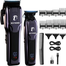 BESTBOMG Professional Hair Clippers for Men, Professional Barber Clippers