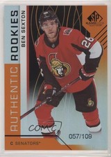2018-19 SP Game Used Authentic Rookies Orange Rainbow 57/109 Ben Sexton #148 hj3