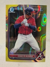IGNACIO NACHO ALVAREZ 2022 Bowman Draft Chrome YELLOW LAVA Refractor # 55/75