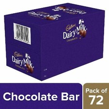 Cadbury Dairy Milk Chocolate Bar, 6.6gm Each Pack of 72  72 6.6gm 