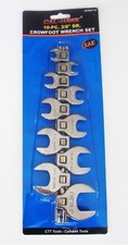 10pc CAL-HAWK 3/8" DRIVE FULLY POLISHED CROWFOOT RATCHET WRENCH SAE ACWCF10
