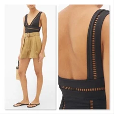 ZIMMERMANN Womens Size 8 or US 2 - 4 Bonita Ladder Cutout OnePiece Swimsuit RARE
