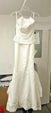 FOREVER YOURS WEDDING DRESS SIZE 1 COLOR IVY USED BEAUTIFUL WEDDING DRESS