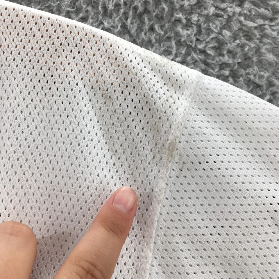 Camisa Jersey Russell Atlética Botón Delantero Para Hombres XXL Blanca Ojales Manga Corta Foto 4 de 4