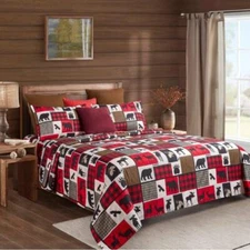 LODGE LIFE LIVING SUPER SOFT 4PC SHEET SET for CABIN or CAMPER in QUEEN