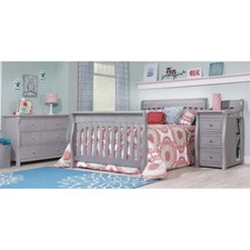 Babybed met Commode en Ladekast Grijs - usage example