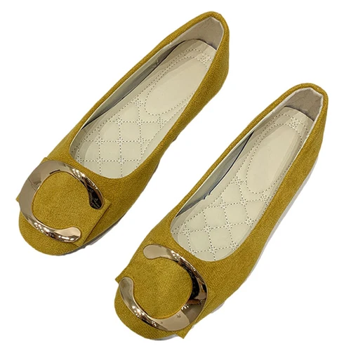 Women Flats Slip On Flat Shoes Formal Ladies Square Toe Classic Pumps Buckle - Bild 48 von 113