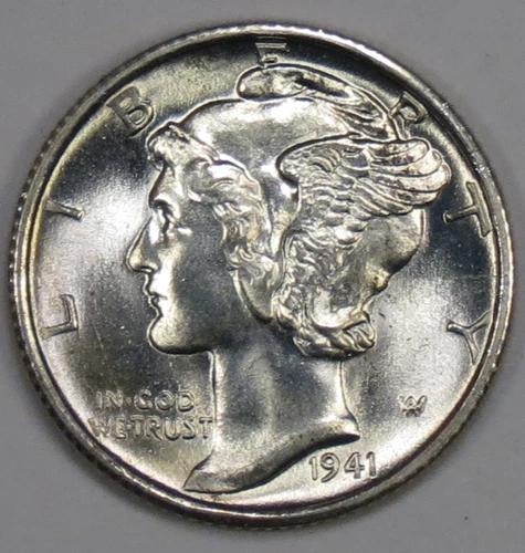 1941-S Mercury Dime - Gem+ Unc. FB