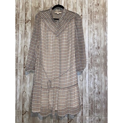 long sleeve plaid babydoll dress Cinnamon And Spice Plaid Babydoll Dress In Wine