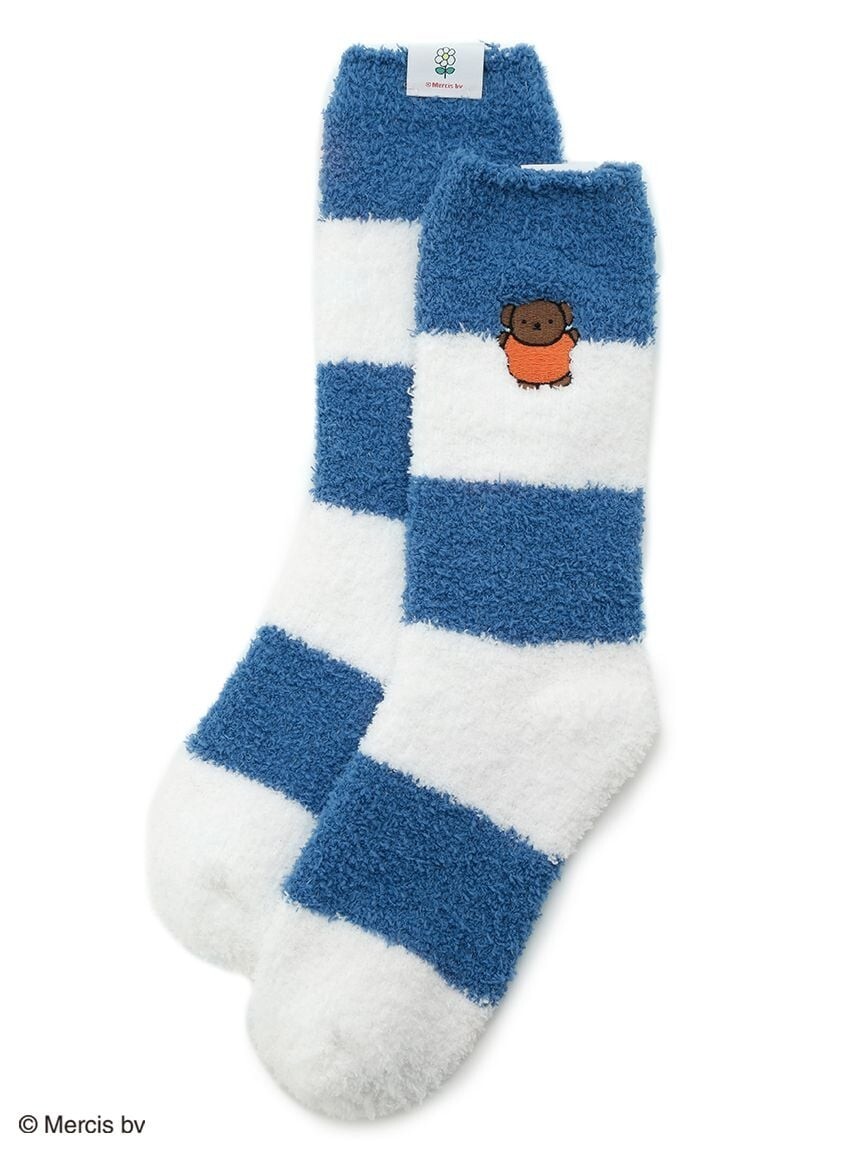 Gelato Pique Dick Bruna Miffy Baby Moko Border Socks 22-24cm Blue