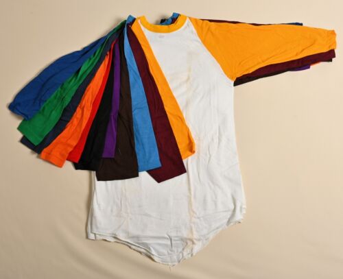 Vintage Russell Athletic Baseball 3/4 Sleeve T-shirts Sizes S - XL - STAINED