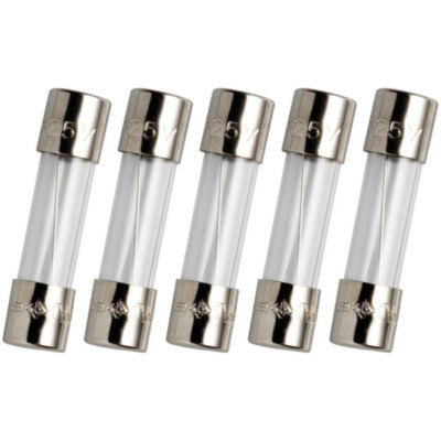 Pack of 5, T500mAL250V, T500mA 250V, T500mL250V Cartridge Glass Fuse 5X20mm (3/
