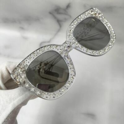 Gucci Line Stone Cats Eye Sunglasses GG 0116S Made in Italy 49□28