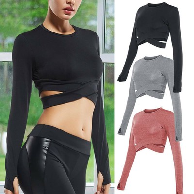 womens sports tops long sleeve