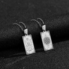 12 zodiac signs tarot cards Necklace Gifts For Teens Kids Men Women  Decor