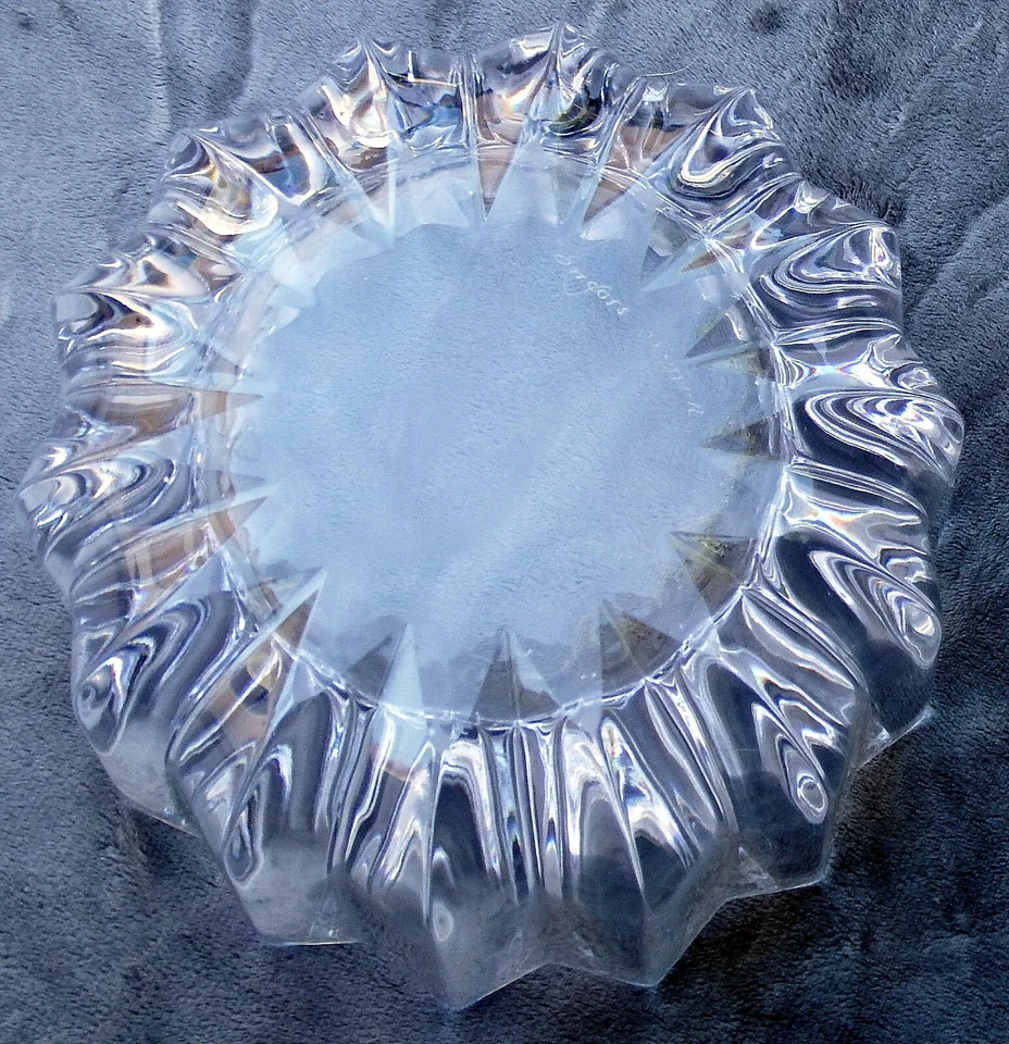  ORREFORS "CORONA" Cuenco de Cristal Pesado ~ Firmado ~ ¡ENVÍO PRIORITARIO GRATUITO 1 DÍA! Foto 4 de 4